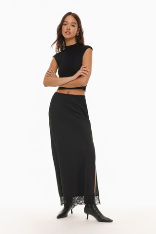 Jupe longue taille haute - Noir