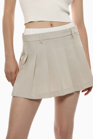 Jupe plissée - Beige