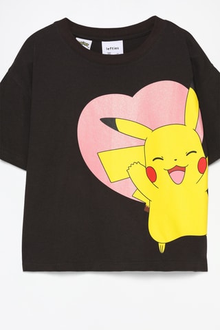 T-shirt Pikachu Pokémon - Noir