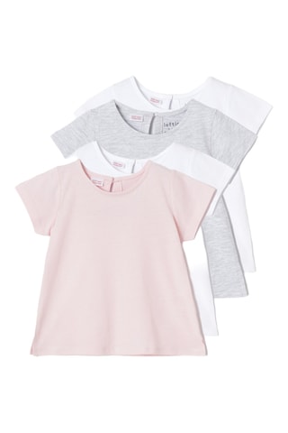 4 t-shirts - Rose et blanc