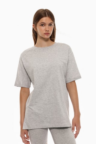 T-shirt oversize - Gris chiné