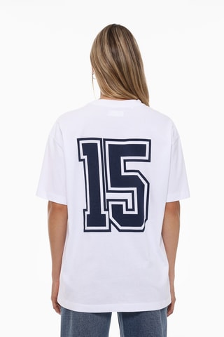T-shirt oversize College Stockholm - Blanc