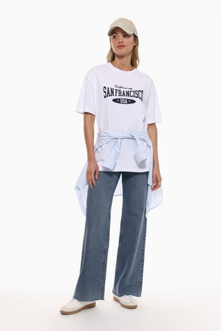T-shirt oversize College Stockholm - Blanc