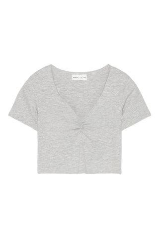 Crop top - Gris chiné