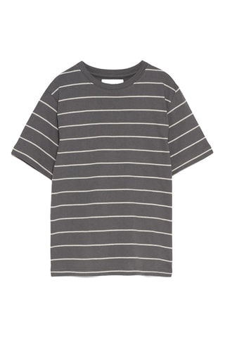 4 T-shirts - Wit, gemêleerd lichtgrijs en antraciet