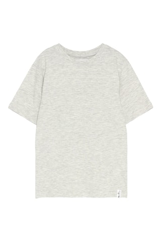 4 T-shirts - Wit, gemêleerd lichtgrijs en antraciet