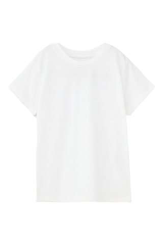 4 t-shirts - Blanc, gris clair chiné et noir