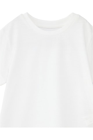 4 t-shirts - Blanc, gris clair chiné et noir