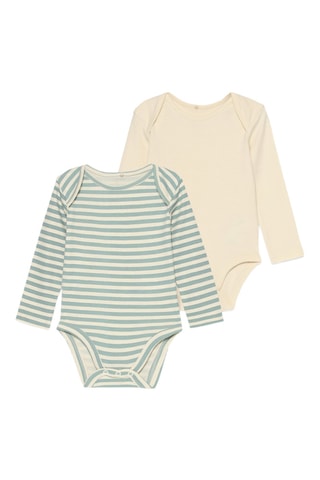 2 bodys - Ecru et vert clair