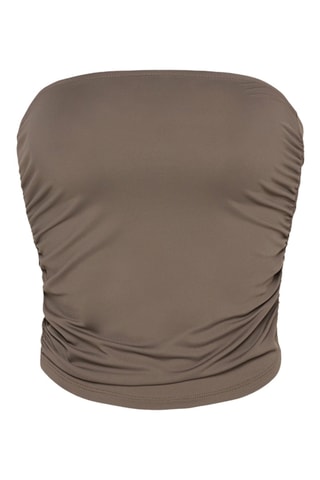 Crop top bustier - Marron