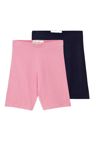 2 cyclistes - Bleu marine et rose poudré