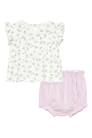 T-shirt et bloomer - Blanc et rose