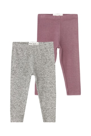 2 leggings - Gris chiné