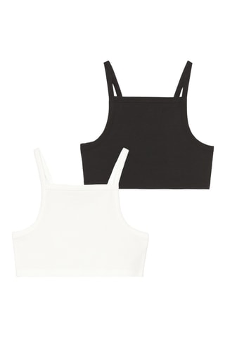 2 débardeurs - Blanc et noir