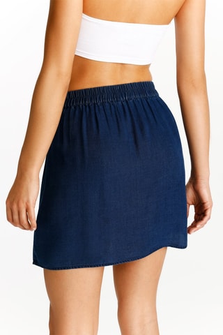 Jupe portefeuille en jean - Bleu