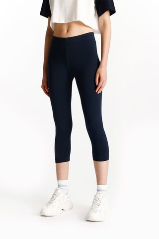 2 leggings - Gris et bleu marine