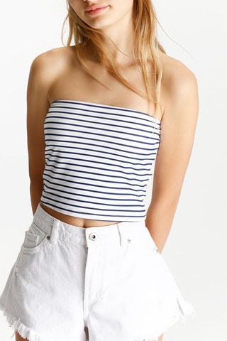 Crop top bustier - Blanc