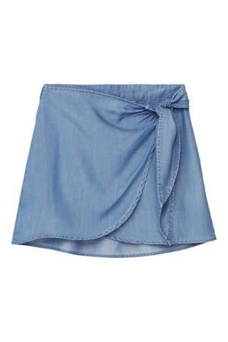 Jupe portefeuille en jean - Bleu