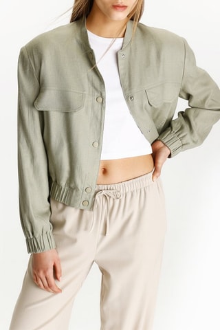 Blouson en lin - Kaki