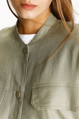 Blouson en lin - Kaki