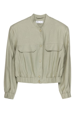 Blouson en lin - Kaki