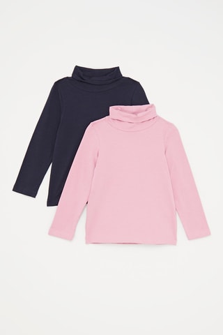 2 sous-pulls - Bleu marine et rose