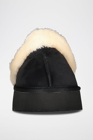 Chinelos de quarto forrados Lady - Preto