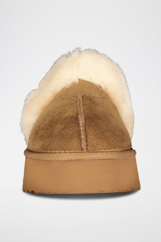 Chinelos de quarto forrados Lady - Camel