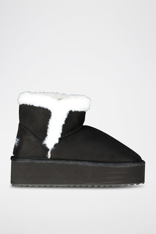 Botas forradas com plataforma Oslo - Preto