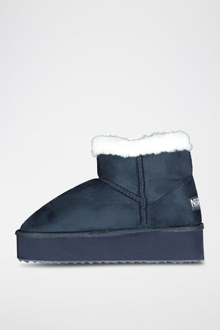 Botas forradas com plataforma Oslo - Azul-marinho