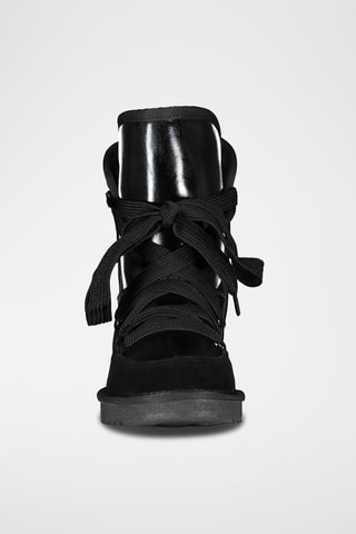 Botins forrados em couro Omondor - Preto