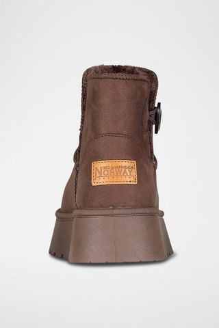 Botins forrados com plataforma Osiris - Castanho