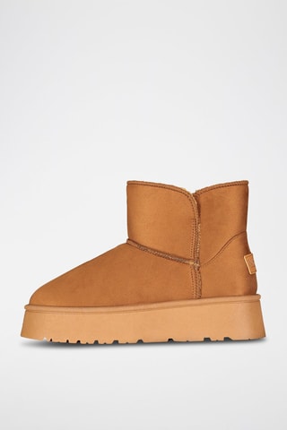 Botins forrados com plataforma Osiris - Camel