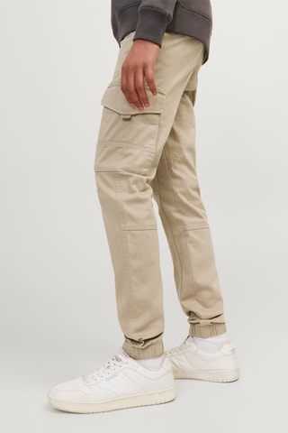 Biologisch Katoenen Cargobroek - Beige - Jack & Jones Junior