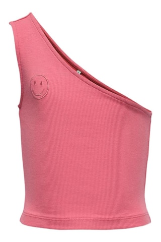 Asymmetrische Top - Koraalrood - Kids Only Girl