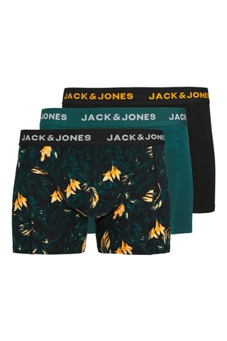 3 Boxers - Zwart en Groen - Jack & Jones Junior