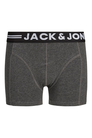 3 Boxers Bordeauxrood en Marineblauw - Jack & Jones Junior