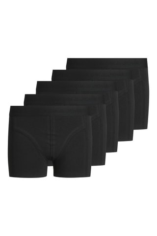 5 Biologisch Katoenen Boxers - Zwart - Jack & Jones Junior