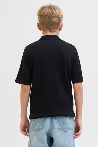 Polo relaxed - Preto - Jack & Jones Junior