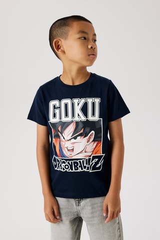 T-shirt Son Goku Dragon Ball - Donkerblauw - Name it Kids