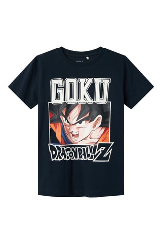 T-shirt Son Goku Dragon Ball - Donkerblauw - Name it Kids