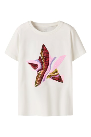 Biologisch Katoenen T-shirt - Ecru - Name it Kids