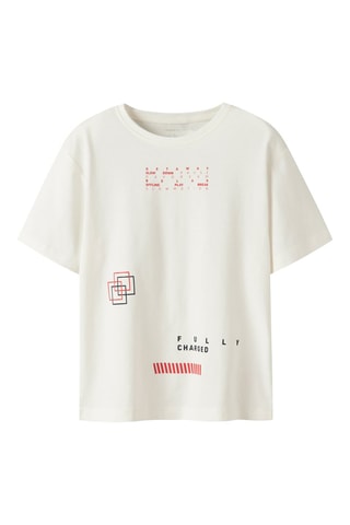 Biologisch Katoenen T-shirt - Ecru - Name it Kids