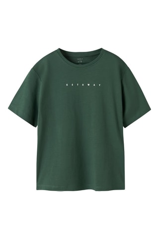 Biologisch Katoenen T-shirt - Donkergroen Name it Kids