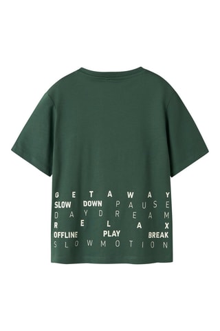 Biologisch Katoenen T-shirt - Donkergroen Name it Kids