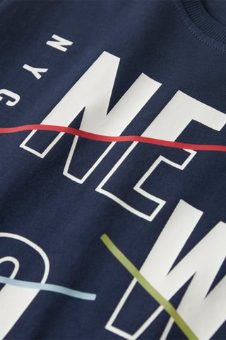 Biologisch Katoenen T-shirt - Marineblauw - Name it Kids