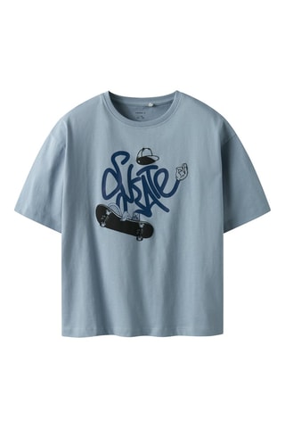 Biologisch Katoenen T-shirt - Blauw - Name it Kids