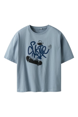 Biologisch Katoenen T-shirt - Blauw - Name it Kids
