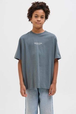 T-shirt - Blauw-grijs - Jack & Jones Junior