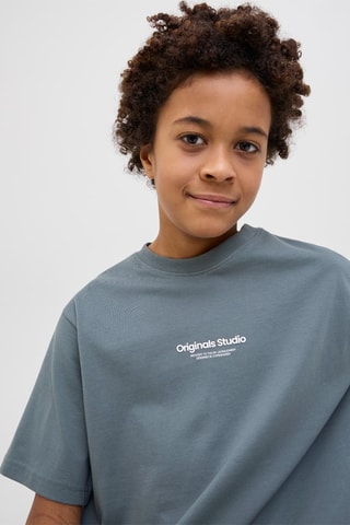 T-shirt - Blauw-grijs - Jack & Jones Junior